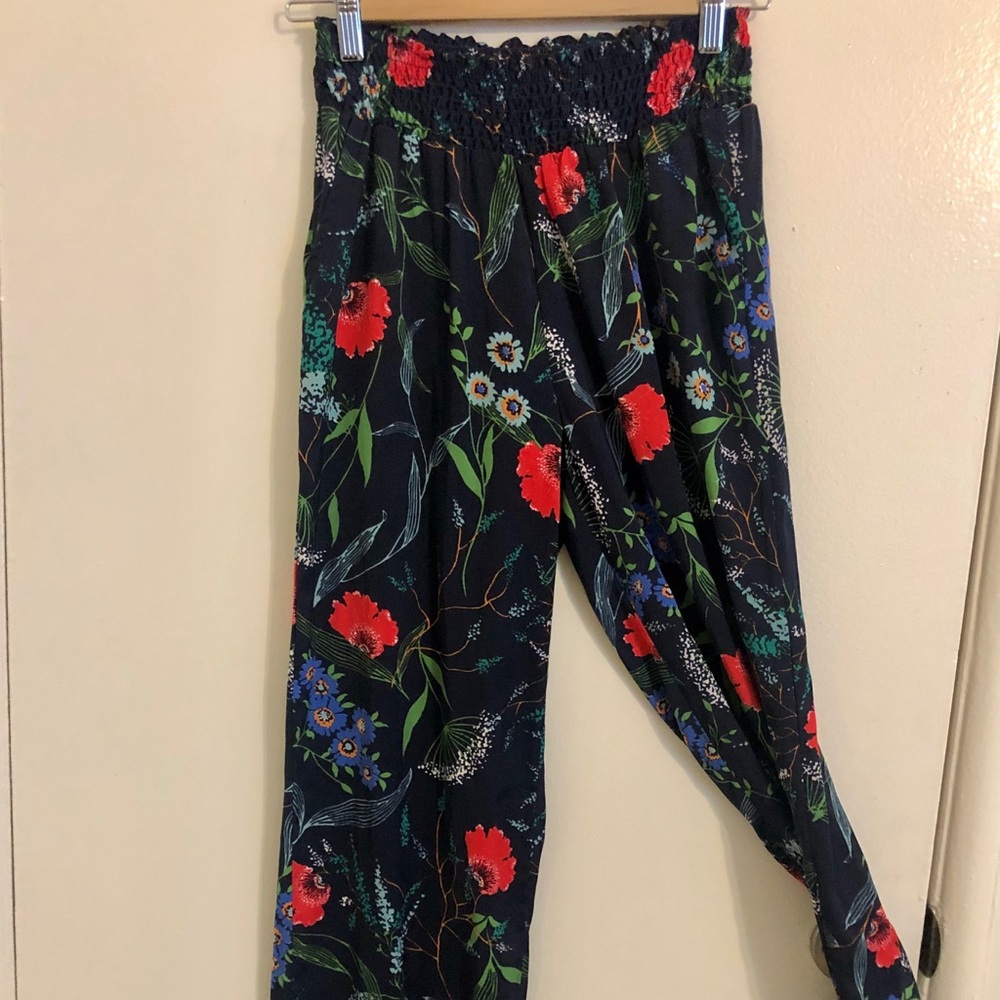 Satin Floral Pants